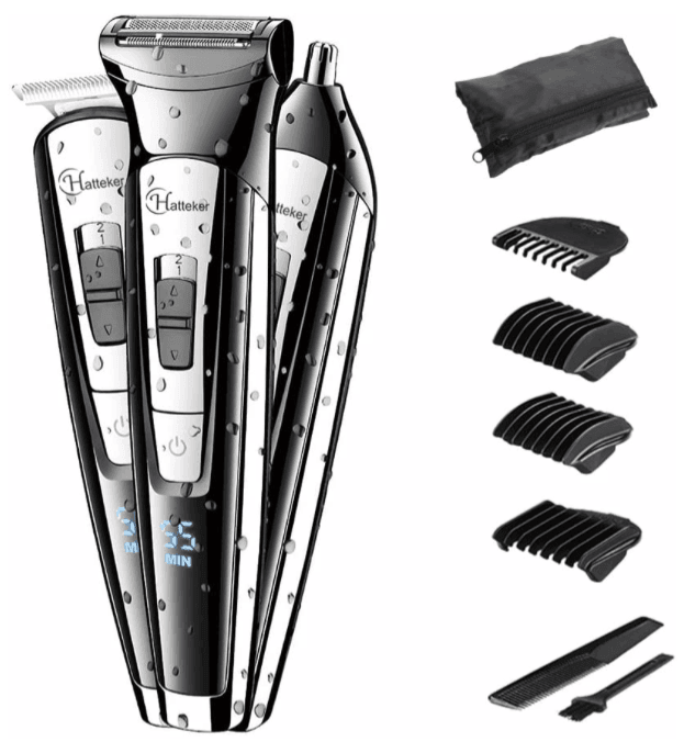 HATTEKER professional hair trimmer waterproof 5 in1 RFC-588 - HATTEKER