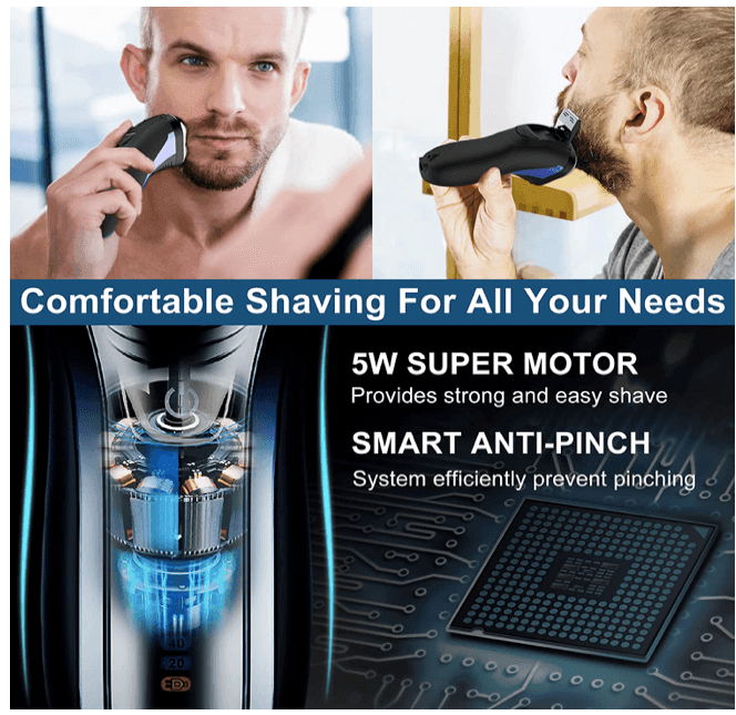 Hatteker Electric Shaver Razor Beard Trimmer for Men Pop-Trimmer Waterproof - HATTEKER