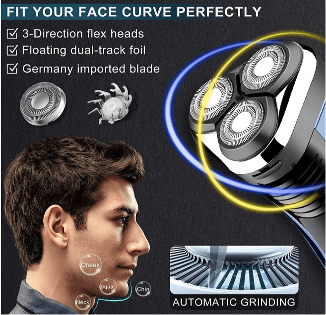 Hatteker Electric Shaver Razor Beard Trimmer for Men Pop-Trimmer Waterproof - HATTEKER