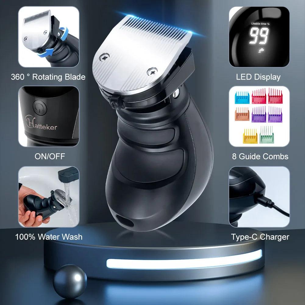 HATTEKER Handheld Electric Hair Clipper Hair Trimmer Pubic Body Grooming Bikini - HATTEKER