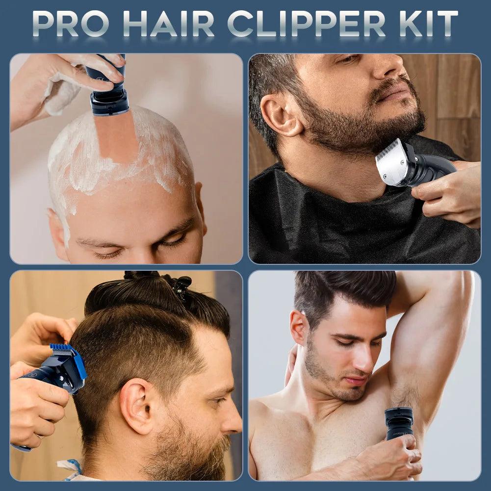 HATTEKER Handheld Electric Hair Clipper Hair Trimmer Pubic Body Grooming Bikini - HATTEKER