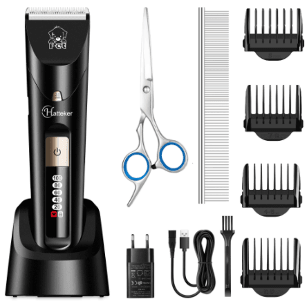 HATTRKER Pet Hair Clipper Professional Rechargeable Grooming Cutters for Animal Barber Scissors SK691 - HATTEKER
