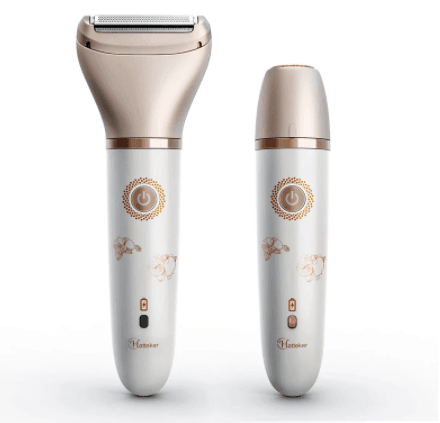 HATTEKER Electric Women Epilator Painless Hair Remover Waterproof USB Charging - HATTEKER