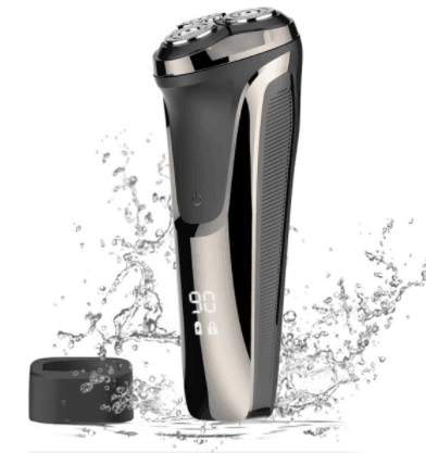 HATTEKER Electric Razor Wet & Dry Mens Electric Shaver with Pop-up 3D Rechargeable Rotary Shaver - HATTEKER