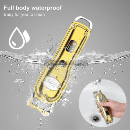 Hatteker Professional Trimmer Beard Precision Long Hair Waterproof  Gold - HATTEKER