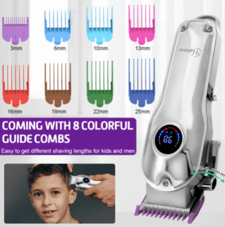 HATTEKER Professional Hair Clippers for Men Cordless Barbers Grooming Kit LCD Display - HATTEKER