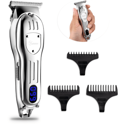 HATTEKER Metal Electric Hair Clipper Mini Professional Men's Hair - HATTEKER