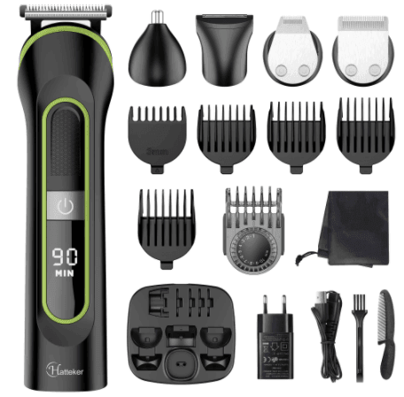 HATTEKER Brand Hair Clipper Waterproof Man's Barber 5 in 1 RFC 591805 - HATTEKER