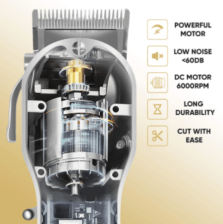 HATTEKER New Design Hair Clipper Metal Sharp Blade Professional - HATTEKER