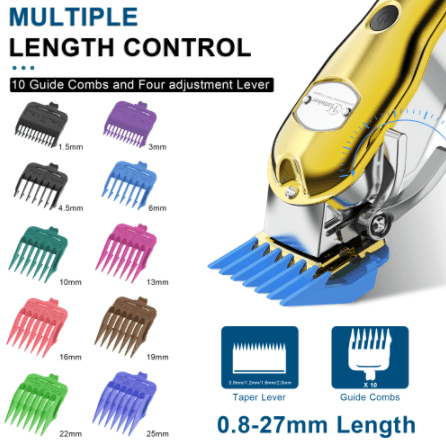 Hatteker Professional Trimmer Beard Precision Long Hair Waterproof  Gold - HATTEKER