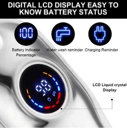 HATTEKER Professional Hair Clippers for Men Cordless Barbers Grooming Kit LCD Display - HATTEKER