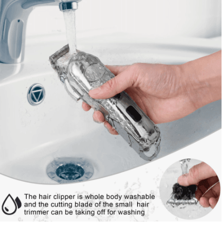 Hatteker Set Hair Clipper Professional Cutter Set Metal Electric Cordless Hair Trimmer LCD Display Hairdressing - HATTEKER