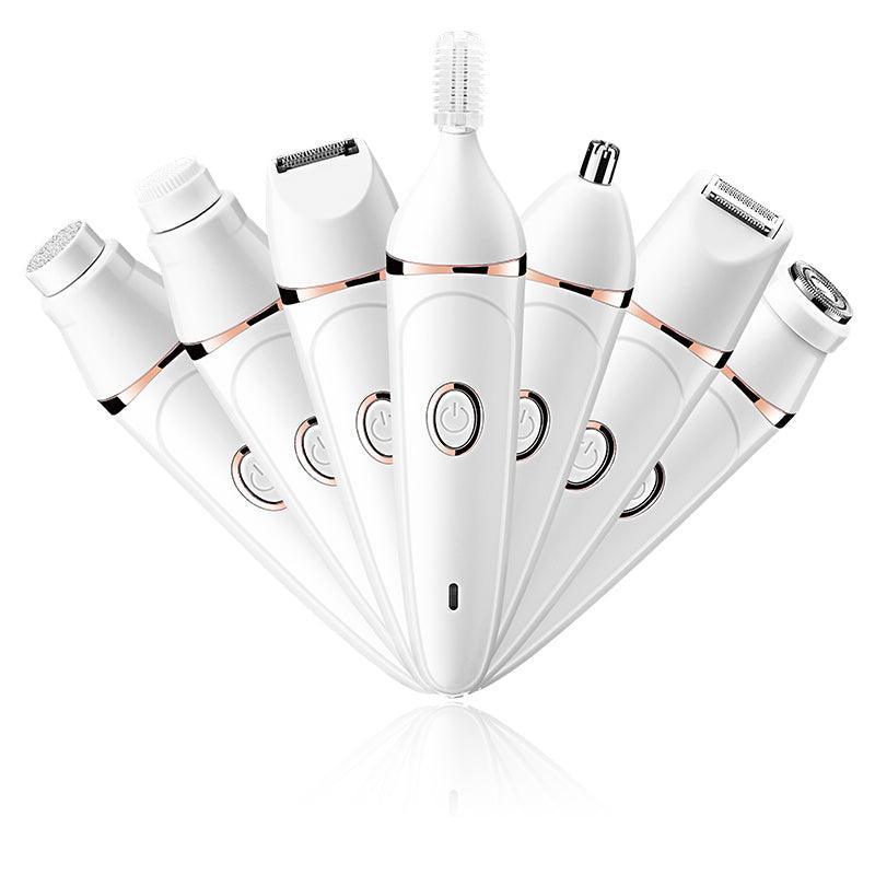 Electric Epilator For Women 7 in 1  Hair Remover Body Area Facial/Nose/Eyebrow/ /Leg/Armpit Shaver Rechargeable Waterproof - HATTEKER