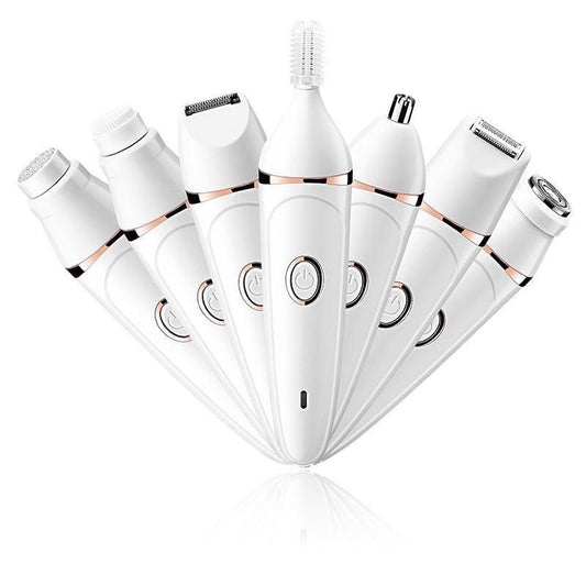Electric Epilator For Women 7 in 1  Hair Remover Body Area Facial/Nose/Eyebrow/ /Leg/Armpit Shaver Rechargeable Waterproof - HATTEKER