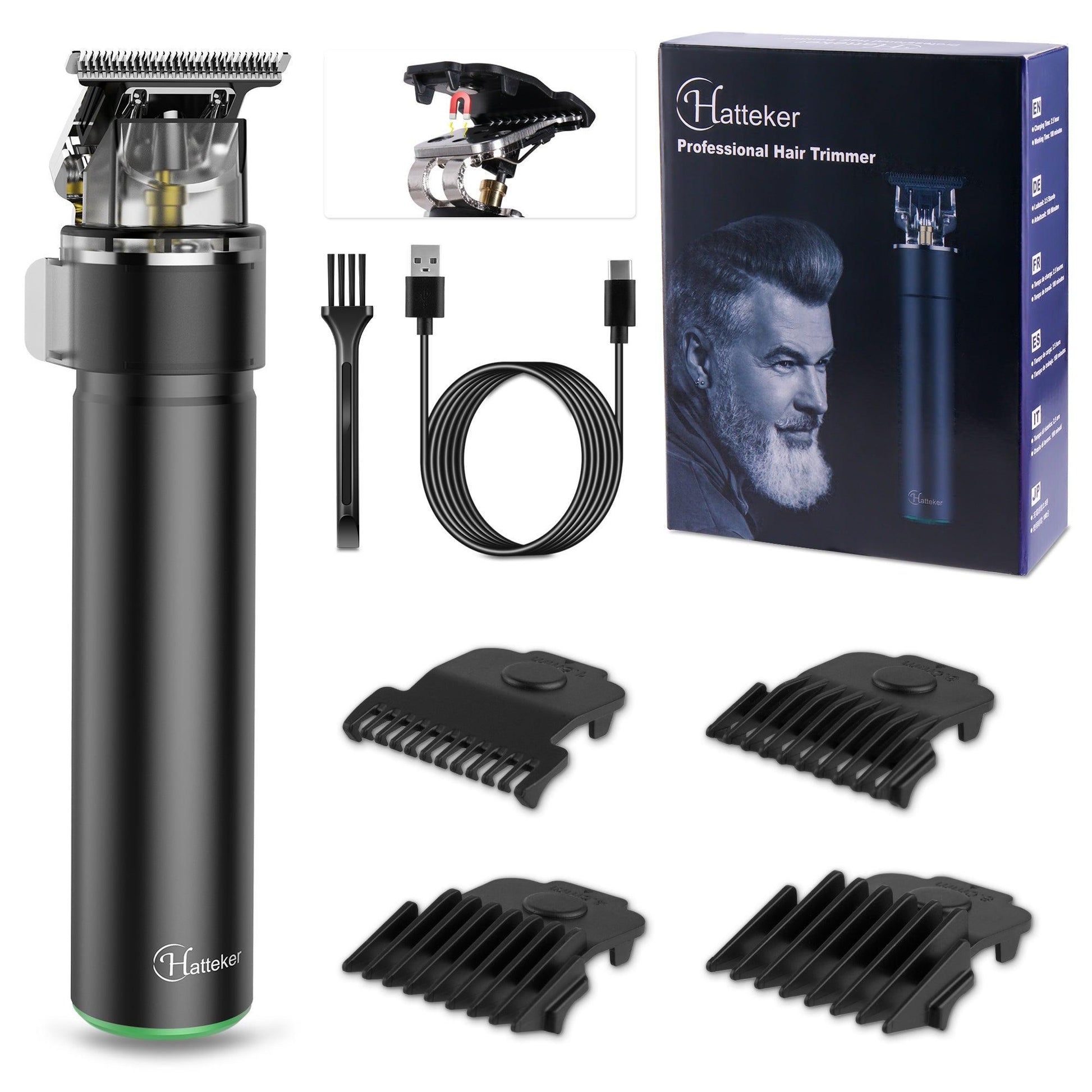 HATTEKER Hair Clipper Trimmer for Men Cordless Beard Trimmer - HATTEKER