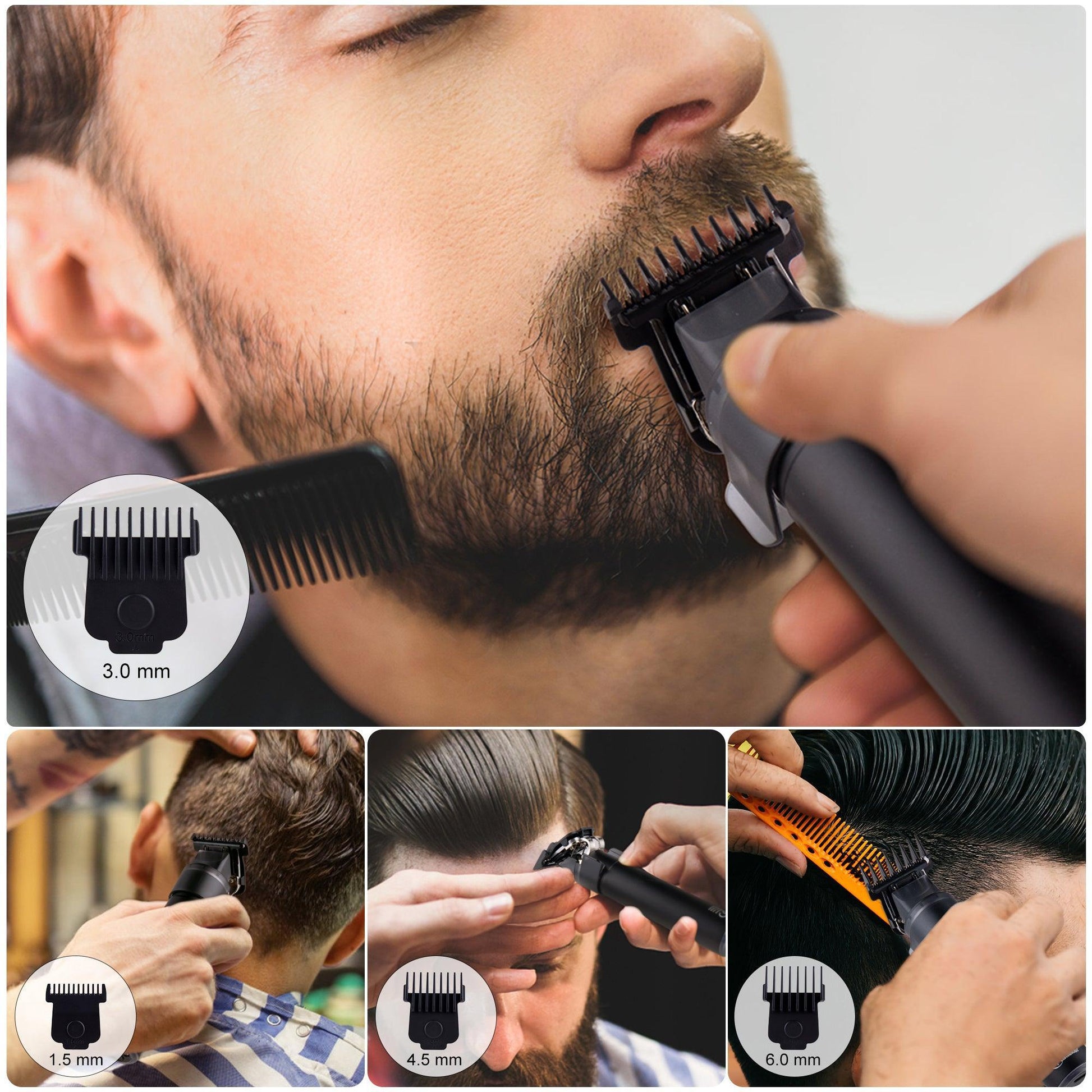 HATTEKER Hair Clipper Trimmer for Men Cordless Beard Trimmer - HATTEKER