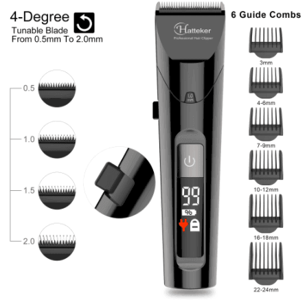 Hatteker 4 in 1 professional electric hair clipper Waterproof RFC-69104 - HATTEKER
