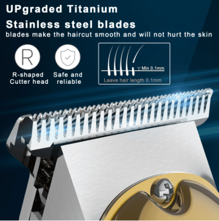 HATTEKER Metal Electric Hair Clipper Mini Professional Men's Hair - HATTEKER