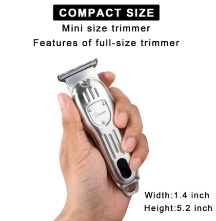 HATTEKER Metal Electric Hair Clipper Mini Professional Men's Hair - HATTEKER