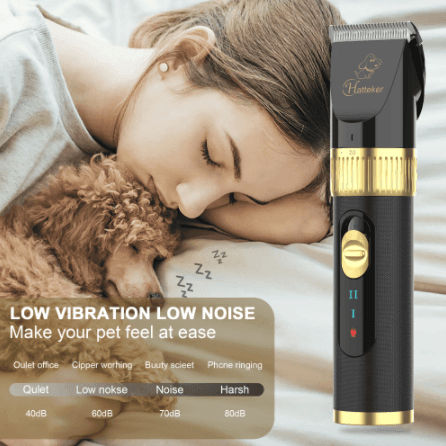 HATTEKER Professional Electric Dog Hair Cutter High Power Pet Cat Clipper - HATTEKER